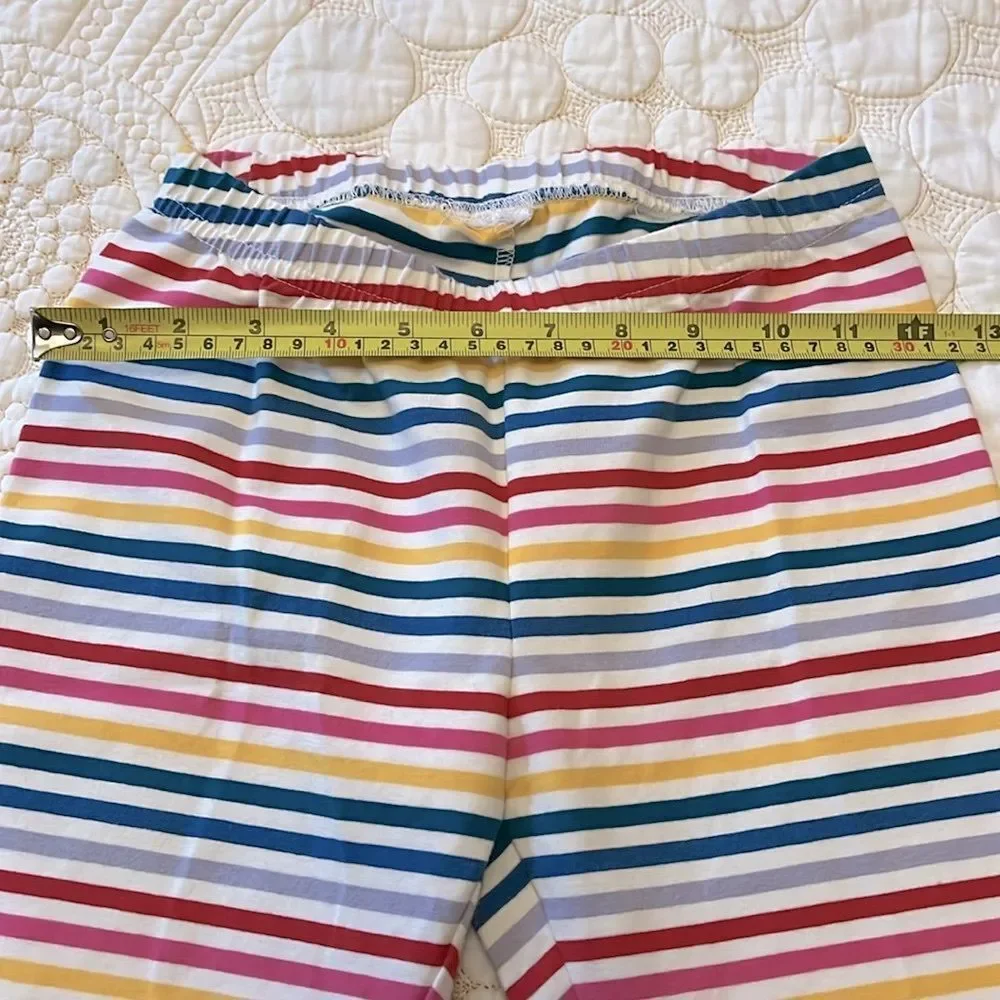 Hanna Andersson short sleeve rainbow stripe pajama set size 12